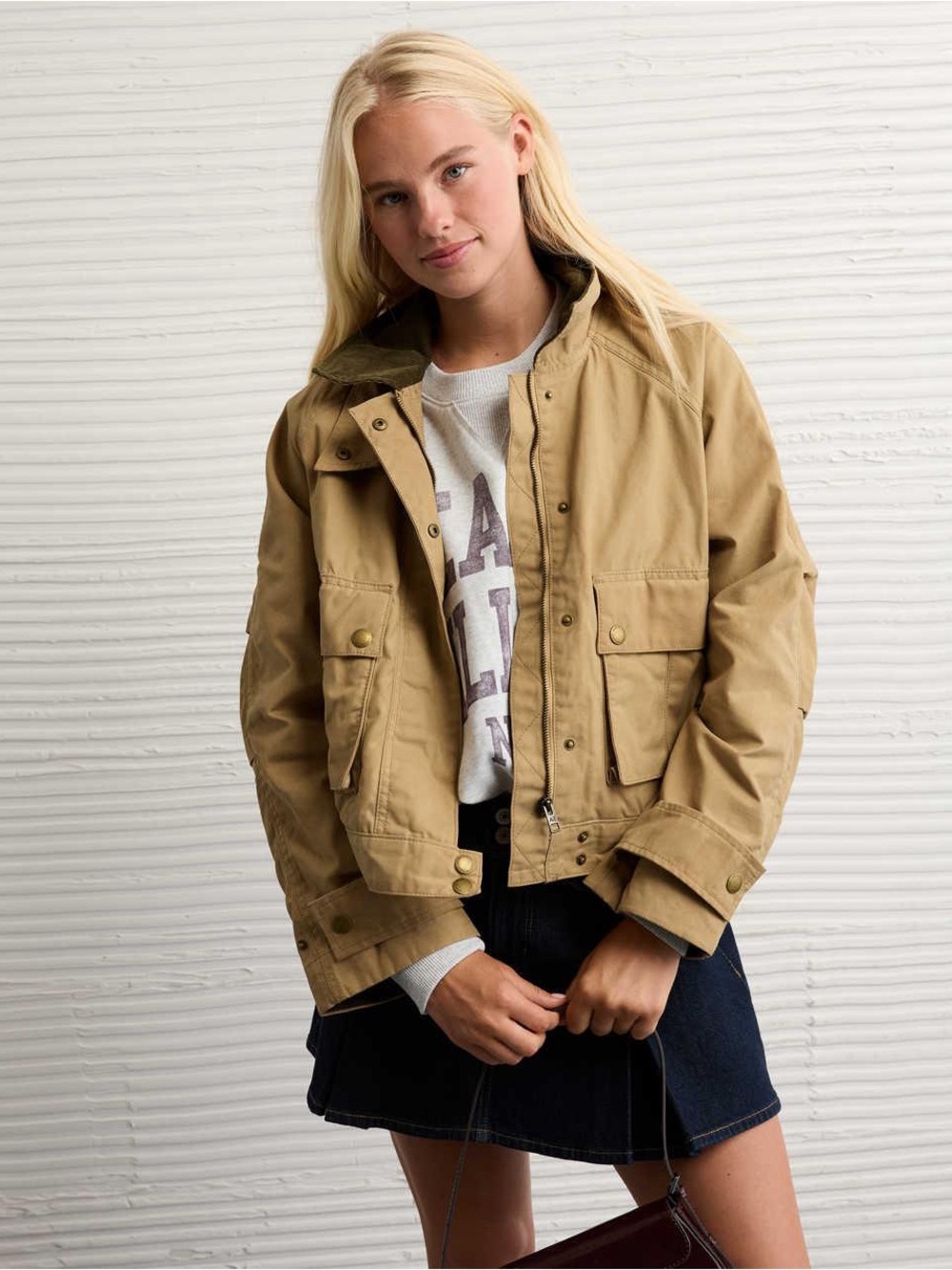 American Eagle Cropped Utility Barn Corduroy Jacket |  XL | NWT